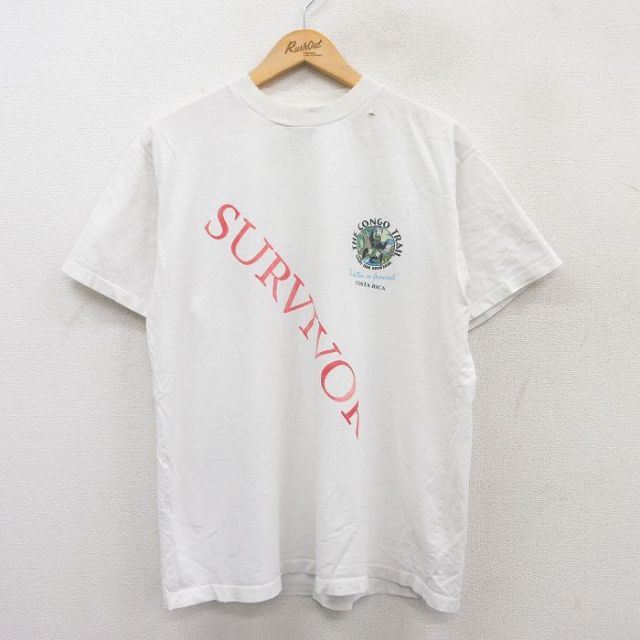 00s 半袖Tシャツ チンパンジー ホワイト L | 古着