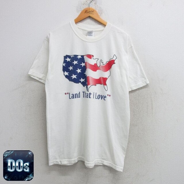 【50%OFF】00s 半袖Tシャツ 星条旗 ホワイト L | 古着