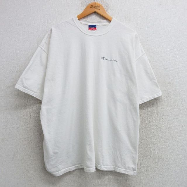 【50%OFF】チャンピオン 00s 半袖Tシャツ ワンポイントロゴ ホワイト XL | 古着
