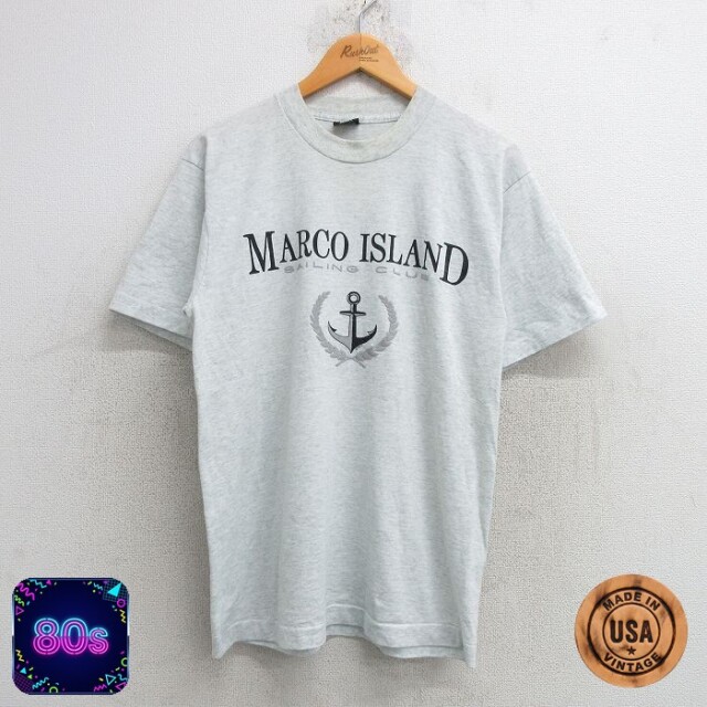 【50%OFF】スクリーンスターズ 80s 半袖Tシャツ MARCO ISLAND グレー L | 古着