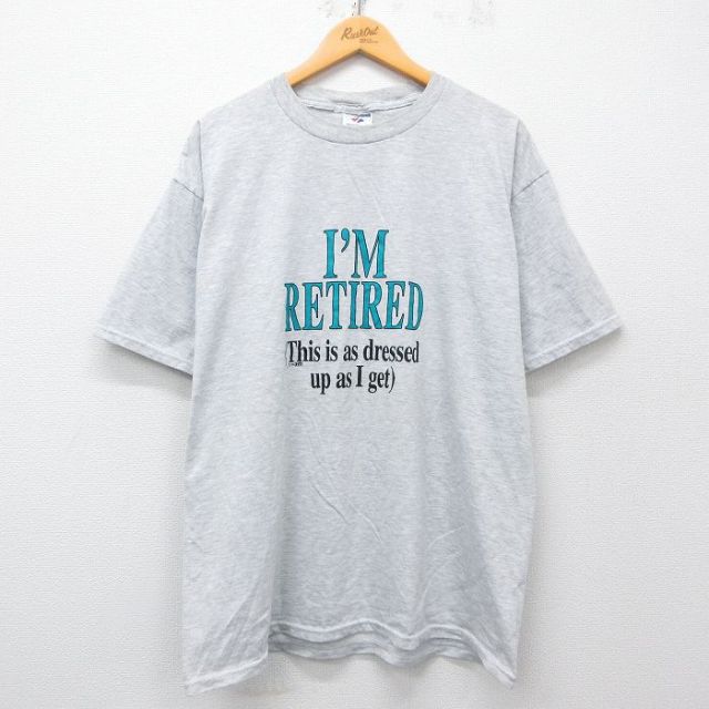 ジャージーズ 90s 半袖Tシャツ RETIRED グレー XL | 古着