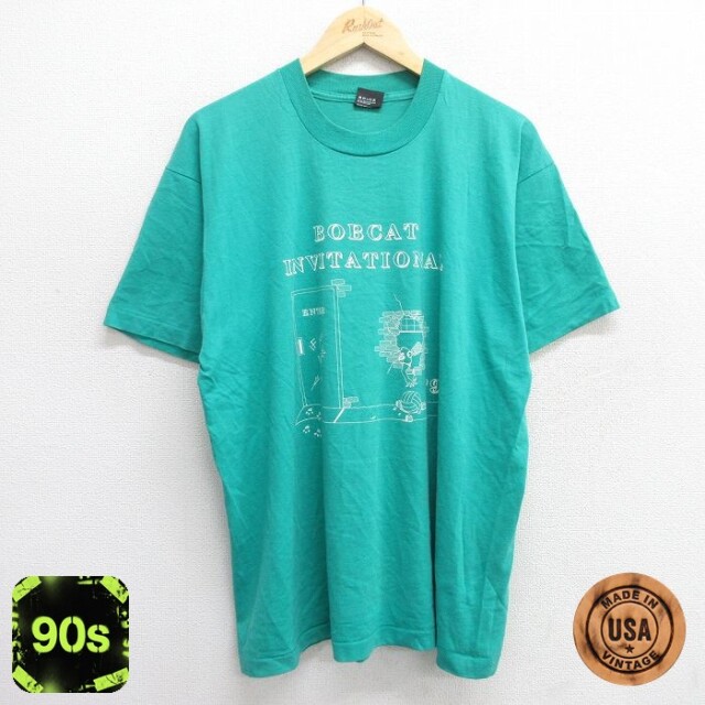 【50%OFF】スクリーンスターズ 90s 半袖Tシャツ BOBCAT ライトブルー XL | 古着
