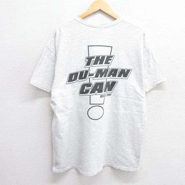 【20%OFF】XL★古着 半袖 ビンテージ Tシャツ メンズ 00年代 00s THE DU MAN CAN クルーネック 薄グレー 霜降り 25may23 中古