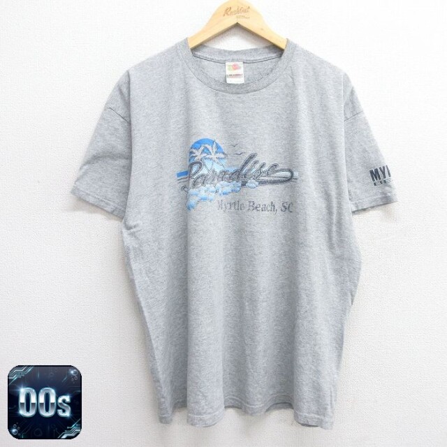 【50%OFF】フルーツオブザルーム 00s 半袖Tシャツ Paradise グレー霜降り XL | 古着