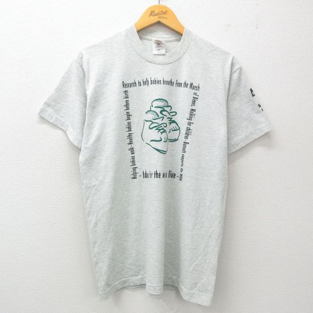 フルーツオブザルーム 90s 半袖Tシャツ くつバーネット グレー L | 古着