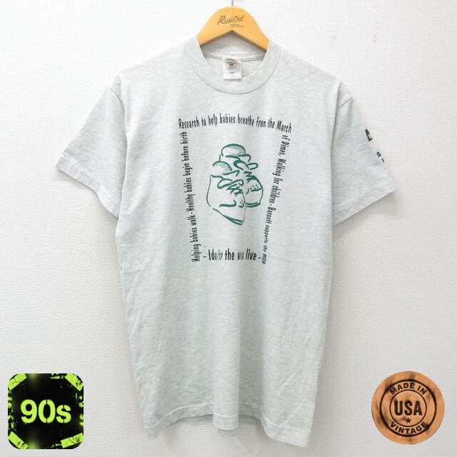 【50%OFF】フルーツオブザルーム 90s 半袖Tシャツ くつバーネット グレー L | 古着