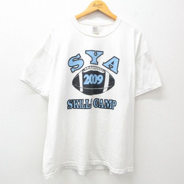 フルーツオブザルーム 00s 半袖Tシャツ フットボール ホワイト XL | 古着