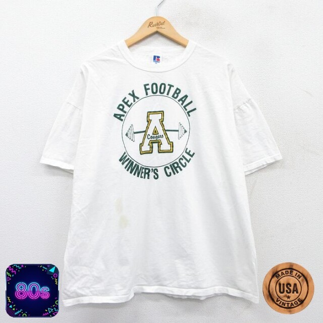 ラッセル 80s 半袖Tシャツ APEX ホワイト XL | 古着