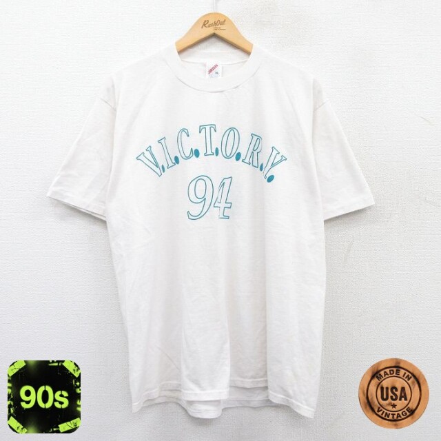 ジャージーズ 90s 半袖Tシャツ VICTORY ホワイト XL | 古着