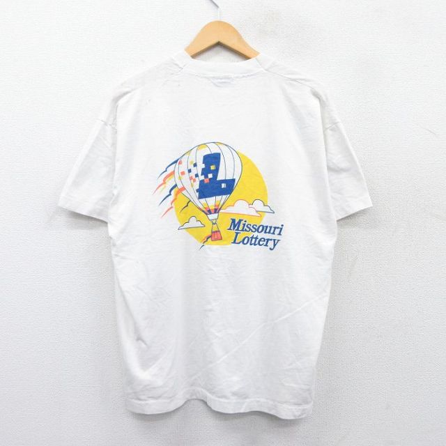 フルーツオブザルーム 90s 半袖Tシャツ 気球ミズーリ ホワイト XL | 古着