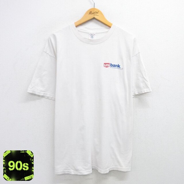 【50%OFF】90s 半袖Tシャツ usバンク ホワイト XL | 古着