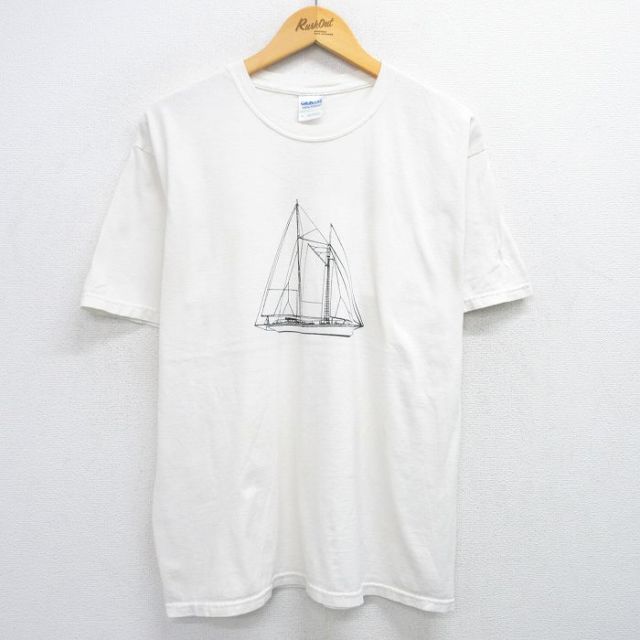 00s 半袖Tシャツ 船 ホワイト XL | 古着
