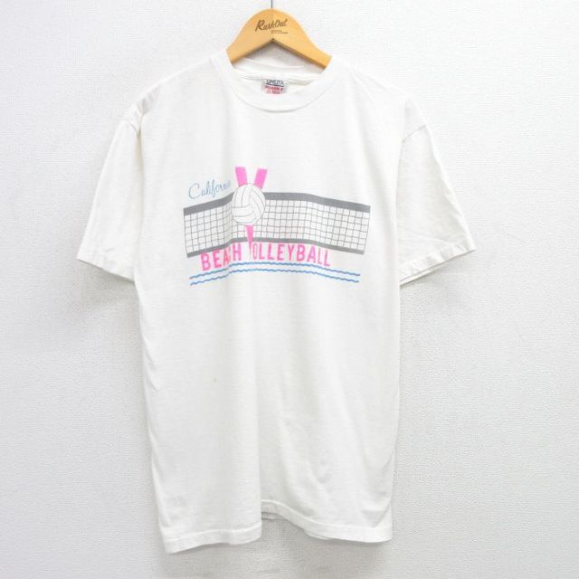 オニータ 90s 半袖Tシャツ ビーチバレーボール ホワイト XL | 古着