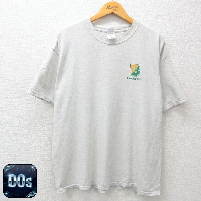 【50%OFF】00s 半袖Tシャツ ブロックポート グレー霜降り XL | 古着