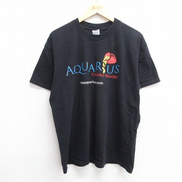 00s 半袖Tシャツ AQUARUS ブラック L | 古着