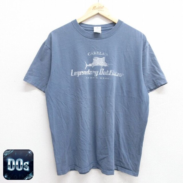 【50%OFF】00s 半袖Tシャツ 魚 ネイビー L | 古着