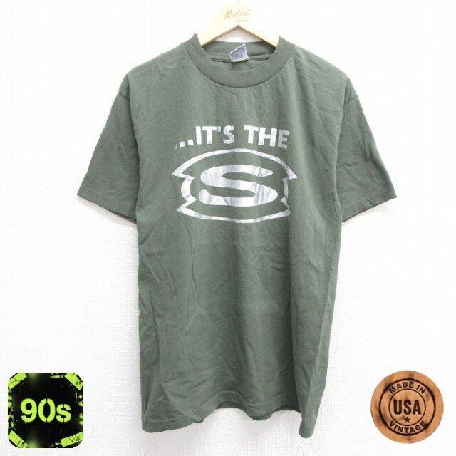 【50%OFF】90s 半袖Tシャツ It's THE S グリーン L | 古着