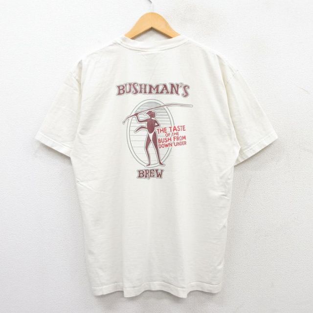 BUSHMANS BREW 90s 半袖Tシャツ ベージュ L | 古着