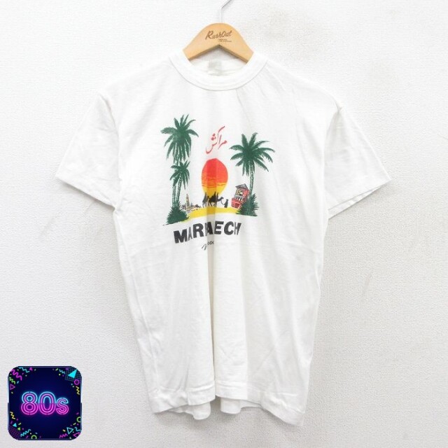 【50%OFF】80s 半袖Tシャツ マラケシュ ホワイト L | 古着