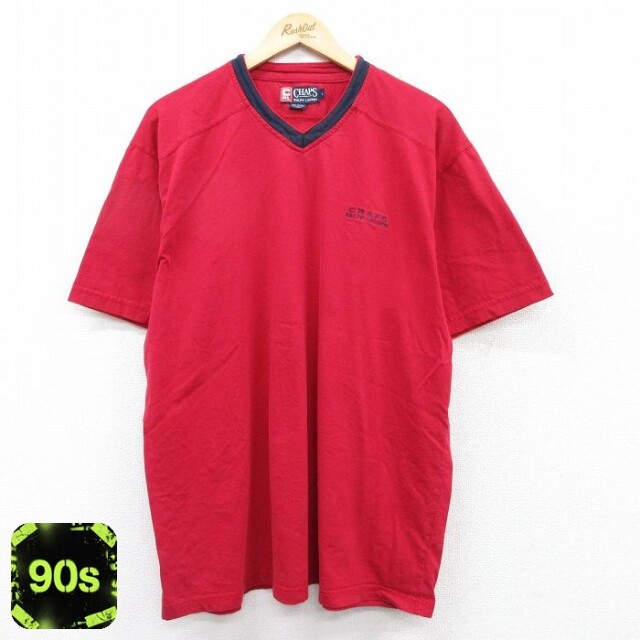 【50%OFF】ラルフローレン 90s 半袖Tシャツ ワンポイントロゴ レッド XL | 古着