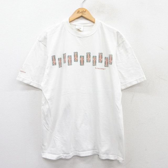 00s 半袖Tシャツ 魚骨 ホワイト XL | 古着