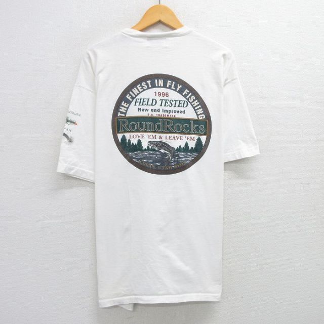 90s 半袖Tシャツ 釣り ホワイト XL | 古着
