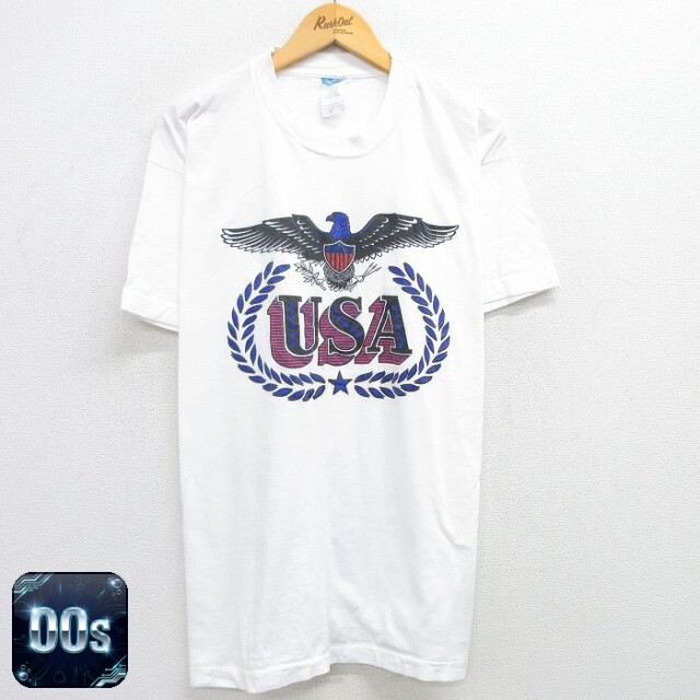 【50%OFF】00s 半袖Tシャツ USAロゴ ホワイト XL | 古着
