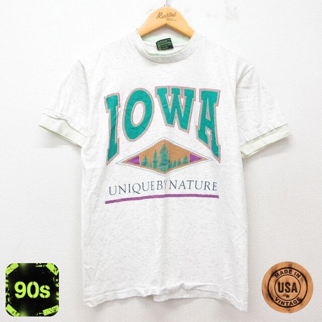 【50%OFF】90s 半袖Tシャツ アイオワ ホワイト M | 古着