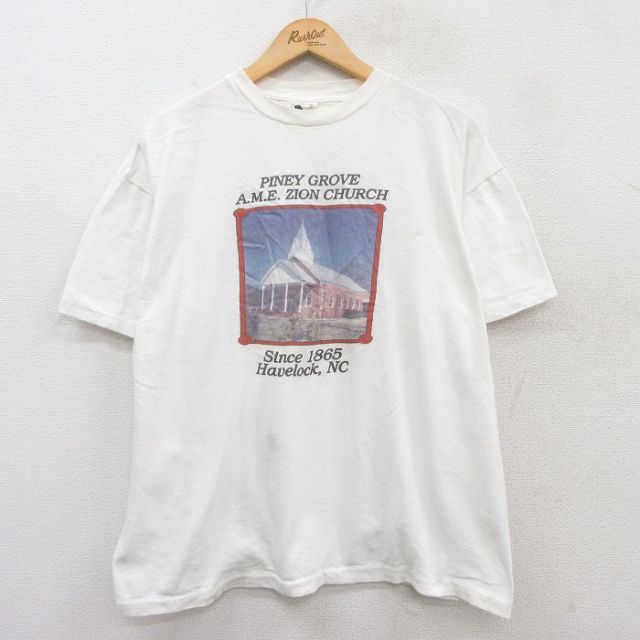 90s 半袖Tシャツ 教会 ホワイト XL | 古着