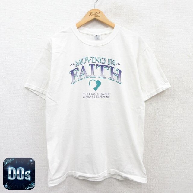 【50%OFF】00s 半袖Tシャツ FAITH ハート ホワイト L | 古着