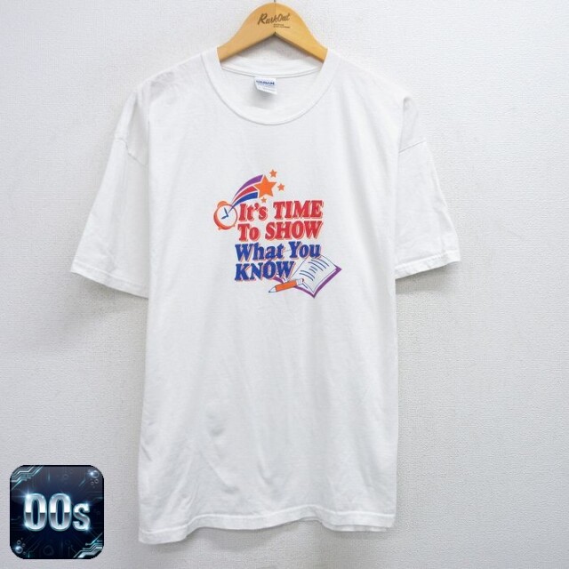 【50%OFF】00s 半袖Tシャツ ノート時計 ホワイト XL | 古着