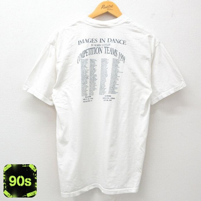 【50%OFF】90s 半袖Tシャツ ダンス ホワイト L | 古着