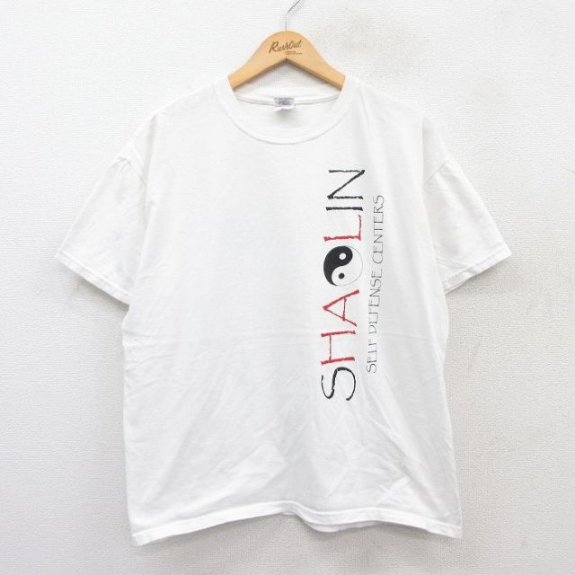 00s 半袖Tシャツ 陰陽 ホワイト XL | 古着