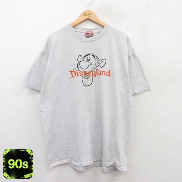 【50%OFF】90s 半袖Tシャツ くまのプーさん グレー XL | 古着