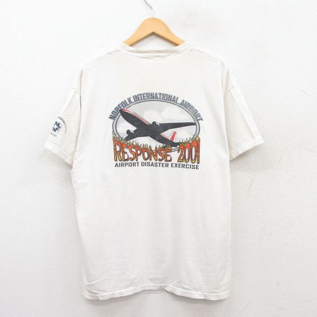 00s 半袖Tシャツ 飛行機 ホワイト XL | 古着