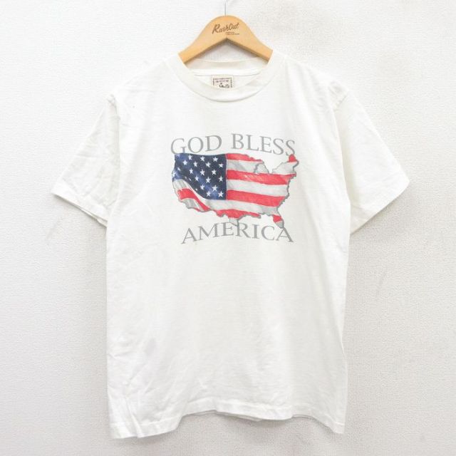 90s 半袖Tシャツ 星条旗 ホワイト M | 古着