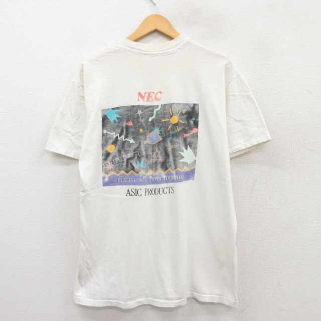 XL★古着 ヘインズ Hanes 半袖 ビンテージ Tシャツ メンズ 80年代 80s ASIO PRODUCTS コットン クルーネック USA製 白 ホワイト 【spe】 25jun02 中古