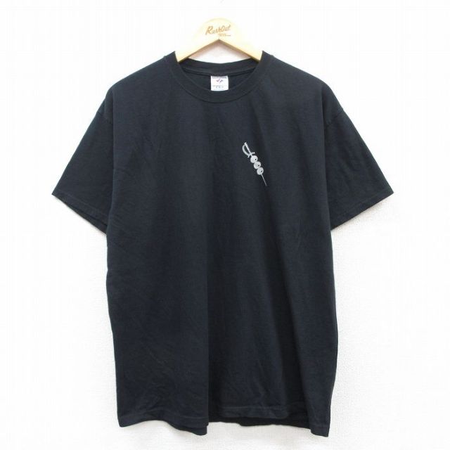 XL★古着 ジャージーズ 半袖 ビンテージ Tシャツ メンズ 00年代 00s スノーオリーブス ウォッカ 酒 コットン クルーネック 黒 ブラック 25jun02 中古