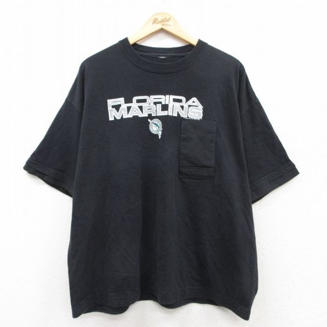 00s 半袖Tシャツ フロリダマーリンズ ブラック XL | 古着
