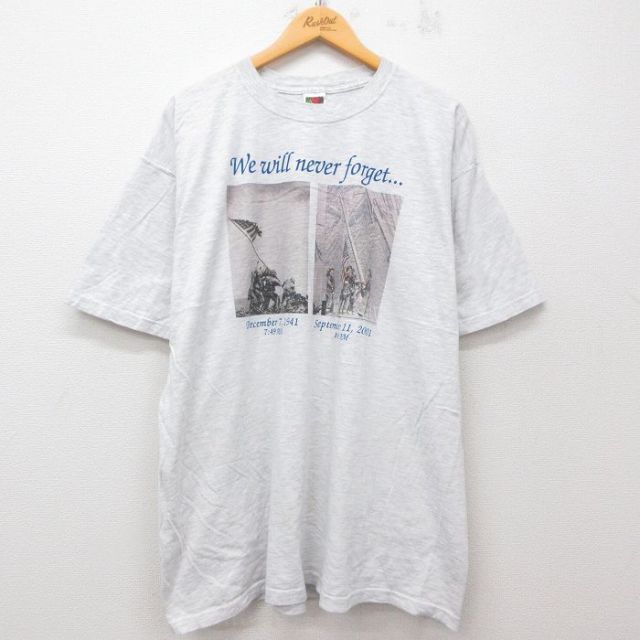 フルーツオブザルーム 00s 半袖Tシャツ 霜降り グレー XL | 古着