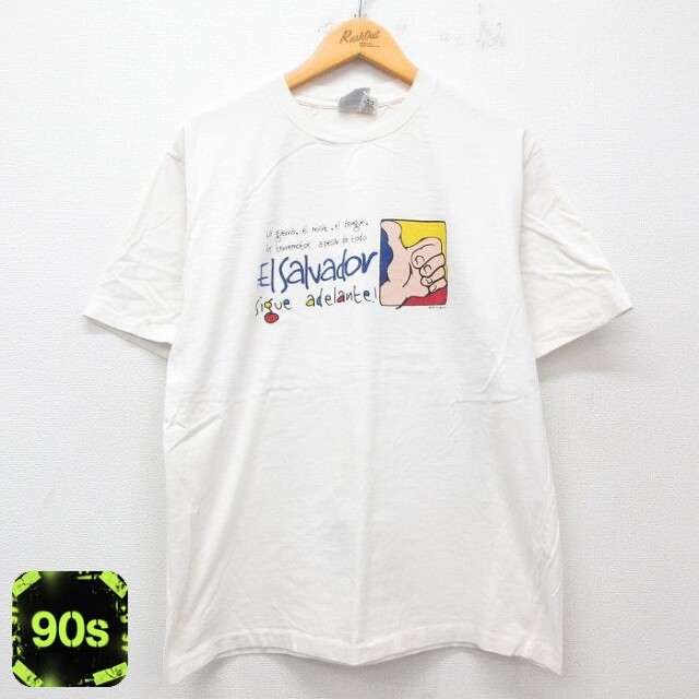 【50%OFF】90s 半袖Tシャツ エルサルバドル ホワイト L | 古着