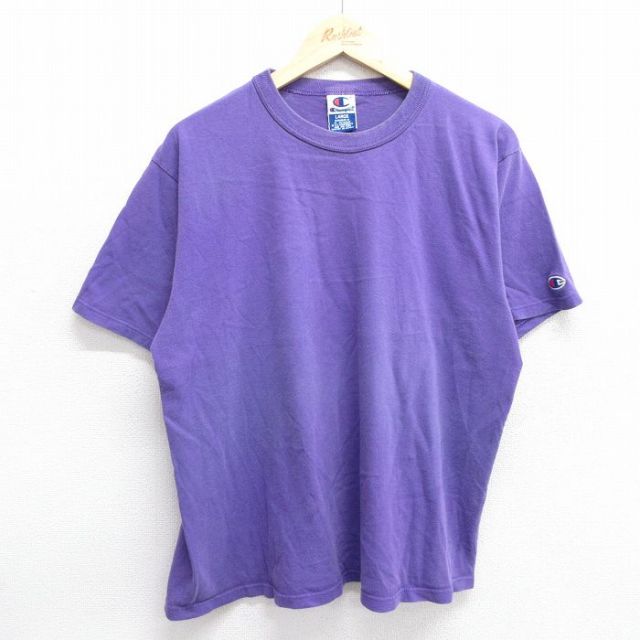 【50%OFF】チャンピオン 90s 半袖Tシャツ パープル L | 古着