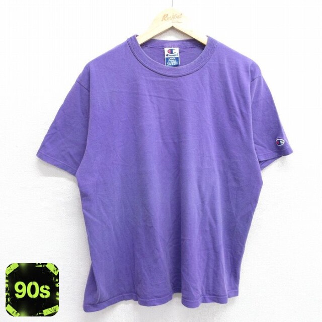 【50%OFF】チャンピオン 90s 半袖Tシャツ パープル L | 古着
