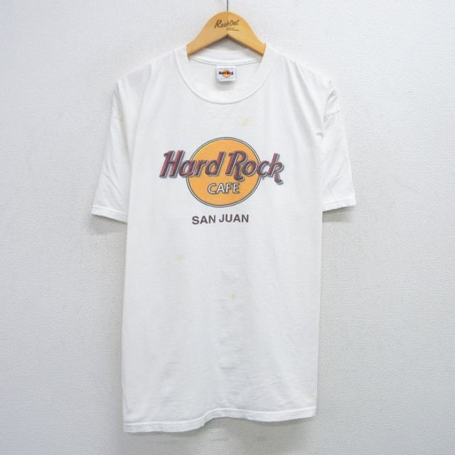 90s 半袖Tシャツ ハードロックカフェ ホワイト XL | 古着