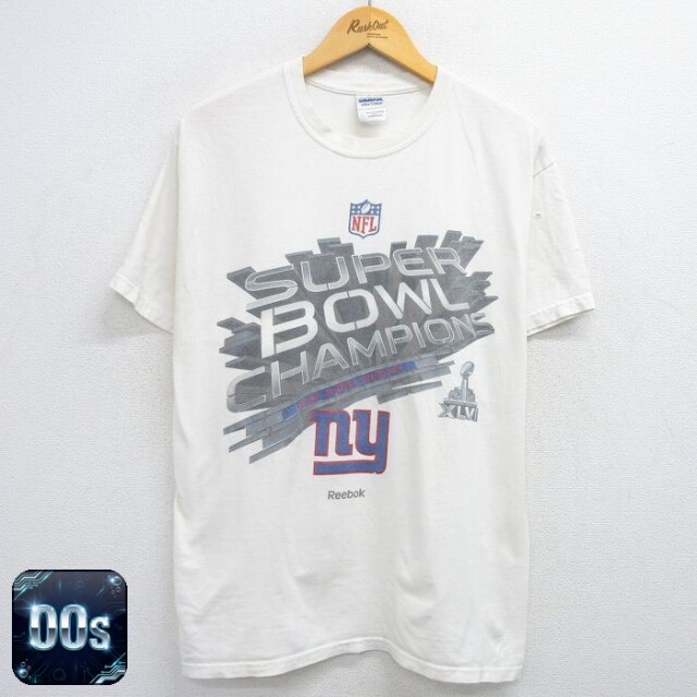 【50%OFF】リーボック 00s 半袖Tシャツ NFL ニューヨークジャイアンツ ホワイト XL | 古着