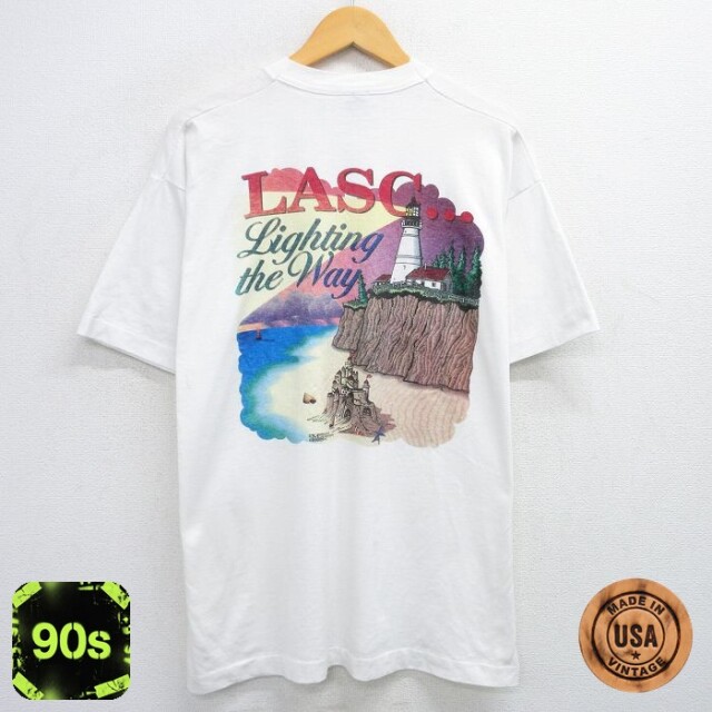【50%OFF】フルーツオブザルーム 90s 半袖Tシャツ LASC ホワイト XL | 古着