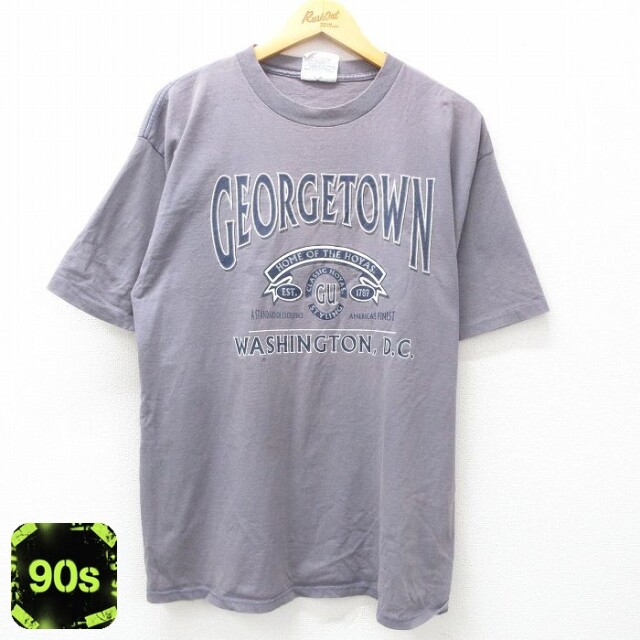 【50%OFF】90s 半袖Tシャツ GEORGETOWN パープル XL | 古着