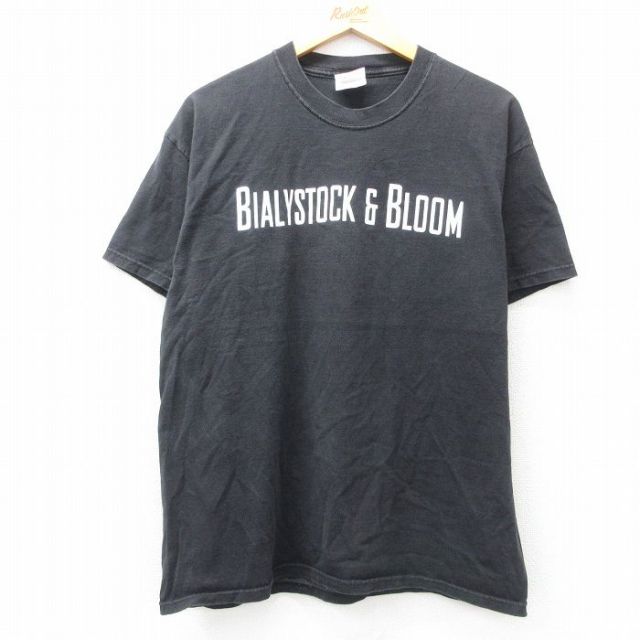 L★古着 ヘインズ Hanes 半袖 ビンテージ Tシャツ メンズ 00年代 00s BIALYSTOCK & BLOOM コットン クルーネック 黒 ブラック 25jun03 中古
