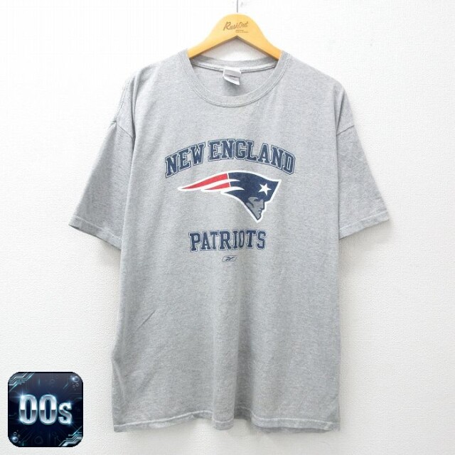 【50%OFF】00s 半袖Tシャツ NFL ニューヨークペイトリオッツ グレー XL | 古着