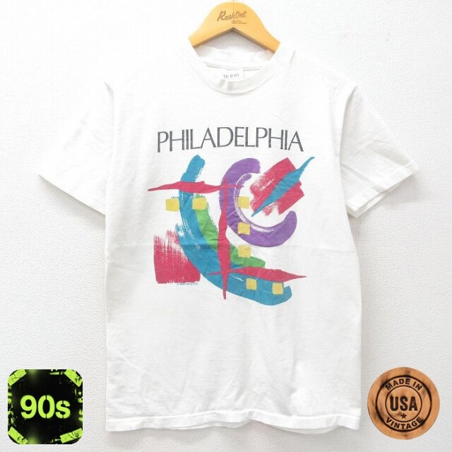【50%OFF】90s 半袖Tシャツ フィラデルフィア ホワイト M | 古着